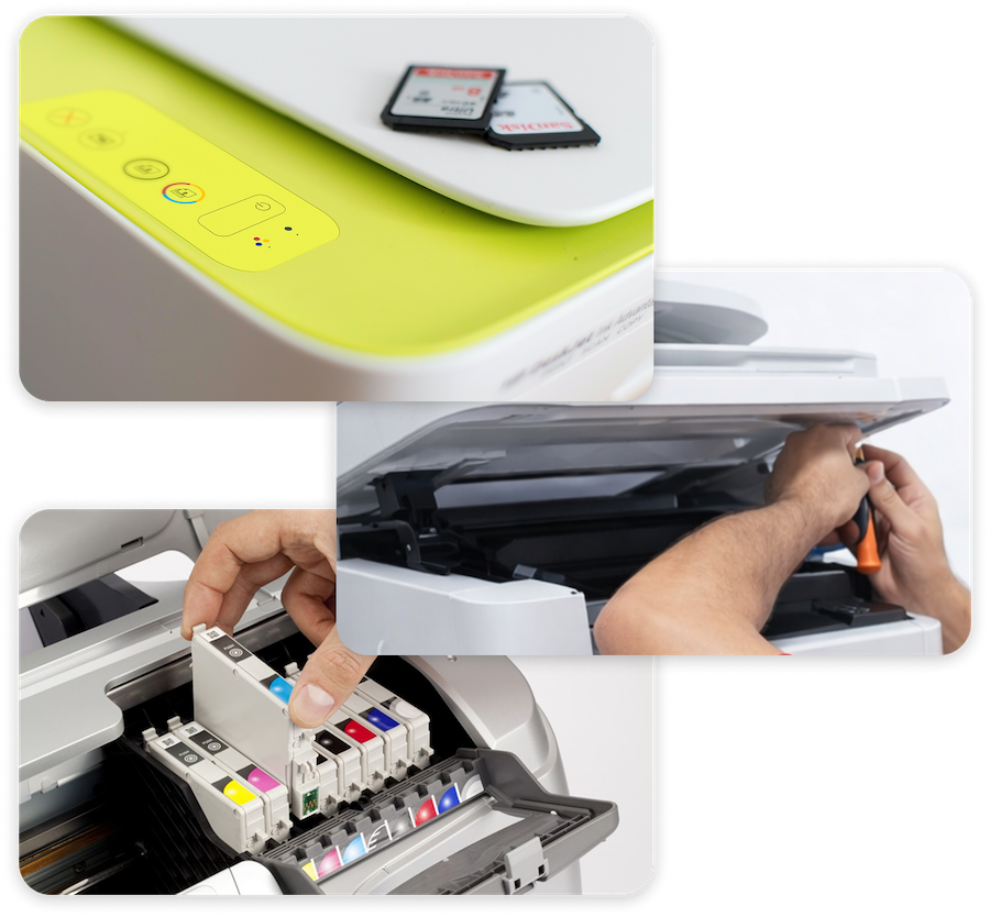 Soporte tecnológico empresarial de impresoras, redes y CCTV