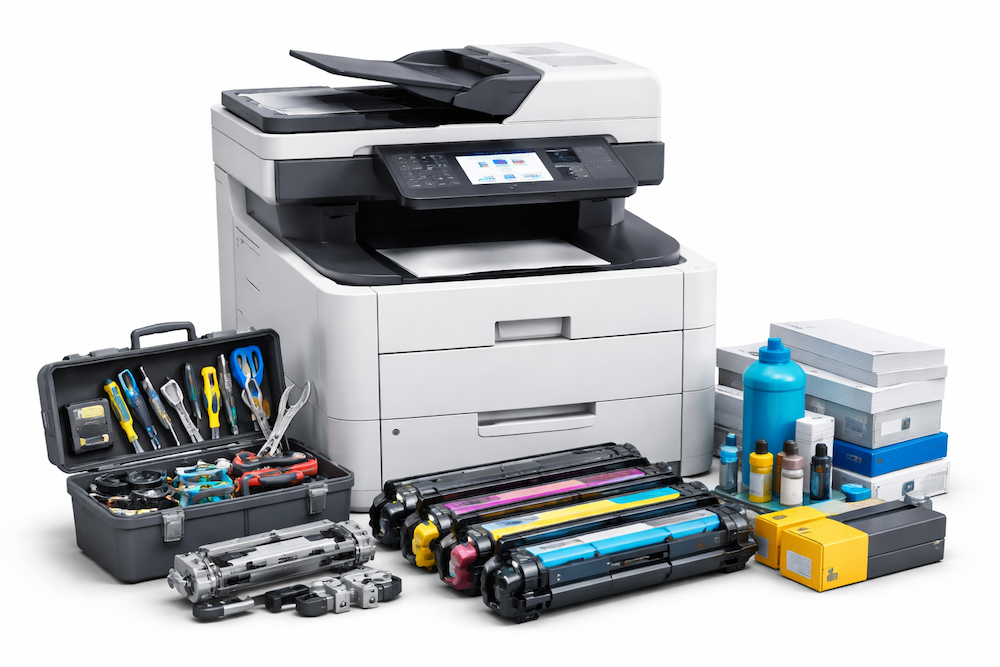 Equipo de Toner CTRL C brindando mantenimiento de impresión y redes